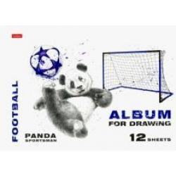 Альбом для рисования Панда - спортсмен, А4, 12 листов