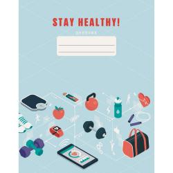 Дневник для средних и старших классов Stay Healthy. Дизайн 4 (21), 48 листов