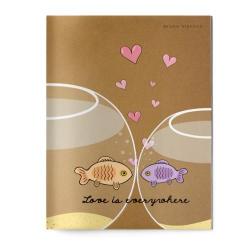 Тетрадь Fish love, А5, 40 листов, клетка