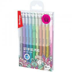 Ручки гелевые Brilliant Glitter, 1 мм, 10 цветов