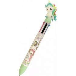 Ручка шариковая автоматическая Cute Unicorn, шестицветная, в ассортименте