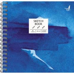 Скетчбук Sketchbook. Синий стиль, 165х165 мм, 50 листов