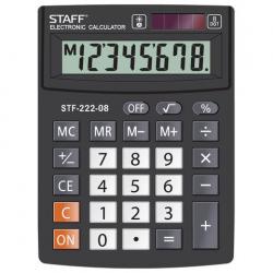 Калькулятор настольный STF-222, 8 разрядов, двойное питание, 138x103 мм