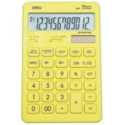 Калькулятор настольный Deli Touch, 12 разрядов, цвет желтый, арт. EM01551