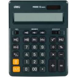Калькулятор настольный Deli, 12 разрядов, цвет черный, арт. EM888