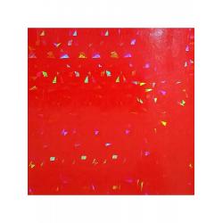 Мелованная металлизированная бумага с голографией Красная голография, 70x100 см, арт. 82507