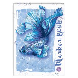 Альбом для рисования маркерами Голубая рыбка, А5, 40 листов