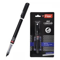 Ручка перьевая Flair Inky Carbonix, 2 сменных картриджа, синяя, арт. 365 BL