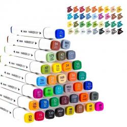 Набор маркеров перманентных Deli, двойной пишущий наконечник, 36 цветов,1-7 мм, арт. 70801-36