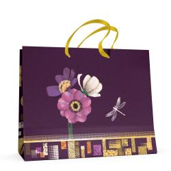 Пакет подарочный Цветы (32,5x26x13 см)