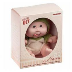 Кукла Bondibon Малыш Oly, толстощёкий с улыбкой (зеленый костюм)