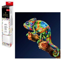 Алмазная мозаика Красочный хамелеон, 30x30 см