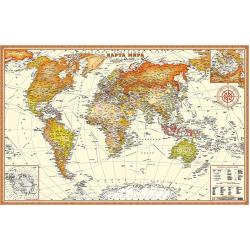 Интерьерная карта мира (экодизайн)