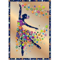 Набор для изготовления картины Клевер Балерина, 21x29,6 см, арт. АС 43-230