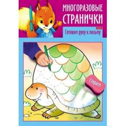 Раскраска-книжка Играем, думаем, рисуем. Многоразовые странички. Готовим руку к письму, А4, 4 листа