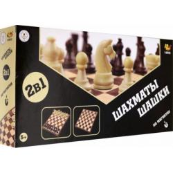 Шахматы и шашки магнитные 2 игры в 1 (S-00185)