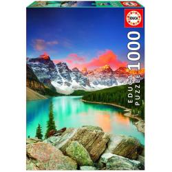 Пазл Озеро Морейн, Национальный парк Банф, Канада (1000 деталей)