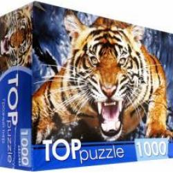 Puzzle-1000. Грозный тигр