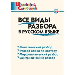 Все виды разбора в русском языке. Школьный словарик