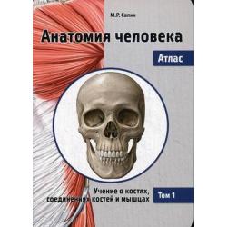Анатомия человека. Атлас. Учебное пособие. В 3 томах. Том 1 Учение о костях, соединениях костей и мышцах